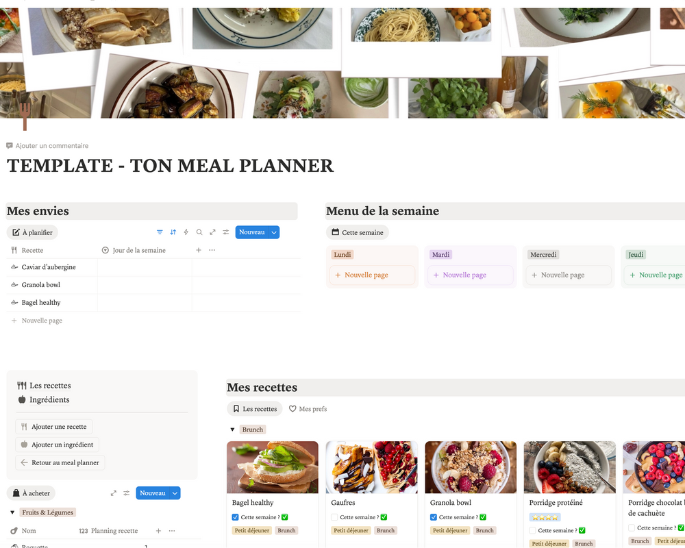 Template Notion Meal Planner