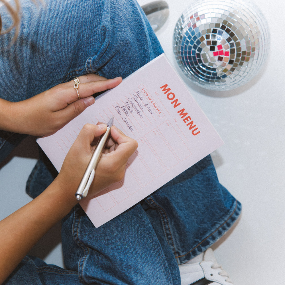 Mon planner menu