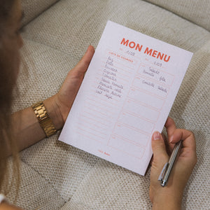 Mon planner menu